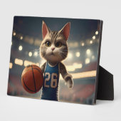 Plaque Photo Chat de basket-ball, (Côté)