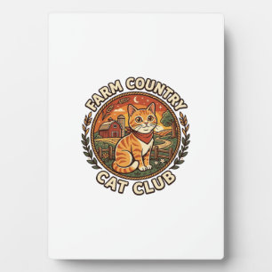Plaque Photo Chat de campagne - Cadeau pour amateur de chat de