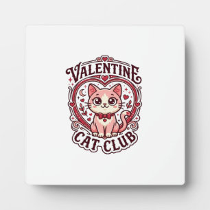 Plaque Photo Chat de la Saint-Valentin Dessin drôle pour amateu