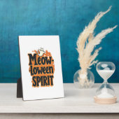 Plaque Photo Chat d'esprit de Meow-loween (Côté)