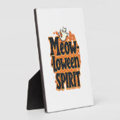 Plaque Photo Chat d'esprit de Meow-loween (Côté)