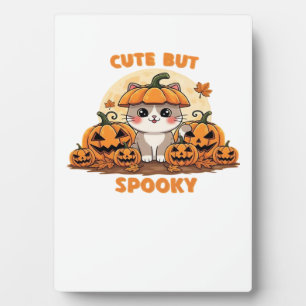 Plaque Photo Chat d'Halloween mignon avec citrouilles – Kawaii