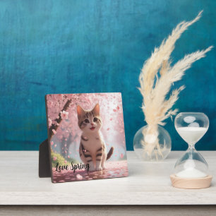 Plaque Photo Chat du printemps