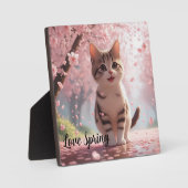 Plaque Photo Chat du printemps (Recto)