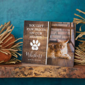 Plaque Photo Chat Empreinte de Patte Personnalisée Rustique En (Côté)