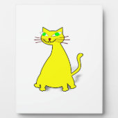 Plaque Photo Chat gras jaune (Devant)