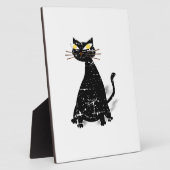 Plaque Photo Chat gras noir désossé (Côté)