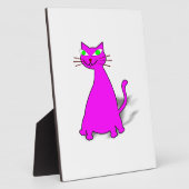 Plaque Photo Chat gras rose (Côté)