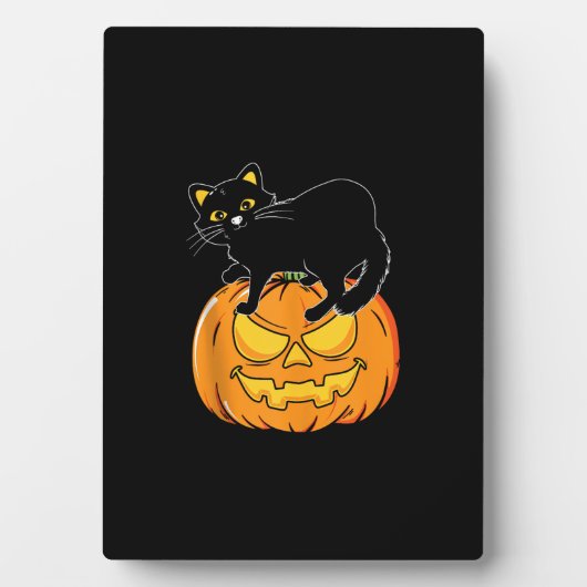 Plaque Photo Chat Halloween Éffrayant Kitten Lover Tricot Ou Tr (Devant)