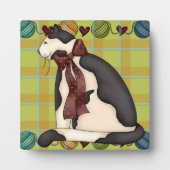 Plaque Photo Chat Kitty sur Plaid (Devant)