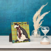 Plaque Photo Chat Kitty sur Plaid (Insitu)