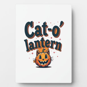 Plaque Photo Chat-lanterne