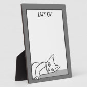 Plaque Photo Chat Lazy Art nouveauté personnalisée Chat (Côté)