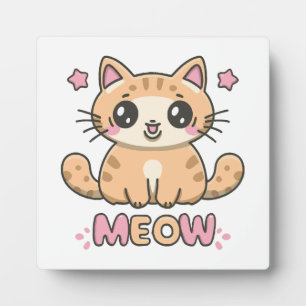 Plaque Photo chat mignon miaou