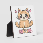 Plaque Photo chat mignon miaou (Recto)