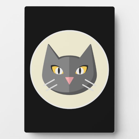 Plaque Photo Chat noir (Devant)