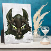 Plaque Photo Chat noir (Côté)