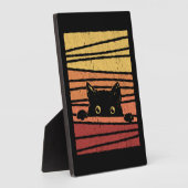 Plaque Photo Chat noir (Côté)