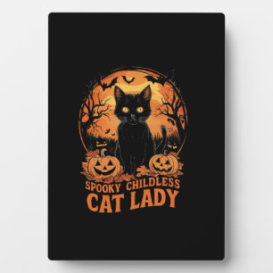 Plaque Photo Chat sans enfant Lady Halloween élection sorcière