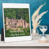 Plaque Photo Château de Neuschwanstein Frankfurt & Citation all (Côté)