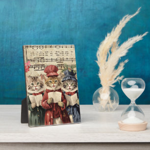 Plaque Photo Chats de Noël