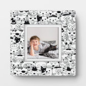 Plaque Photo Chats Motif sans cadre Photo Easel Retour (Devant)