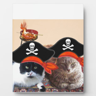 Plaque Photo CHATS PIRATES ,Parlez comme un Jour de Pirate