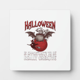 Plaque Photo Chaudière ailée de chauve-souris d'Halloween Sorci