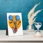 Plaque Photo Cheerled Skeleton Halloween Cheer Maman Filles Wo (Côté)