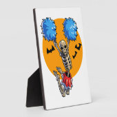 Plaque Photo Cheerled Skeleton Halloween Cheer Maman Filles Wo (Côté)