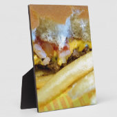 Plaque Photo Cheeseburger et Fries (Côté)