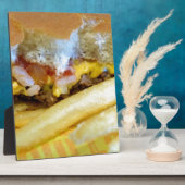 Plaque Photo Cheeseburger et Fries (Côté)