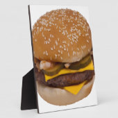 Plaque Photo Cheeseburger Sur Le Sesame Seed Bun (Côté)