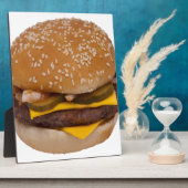 Plaque Photo Cheeseburger Sur Le Sesame Seed Bun (Côté)