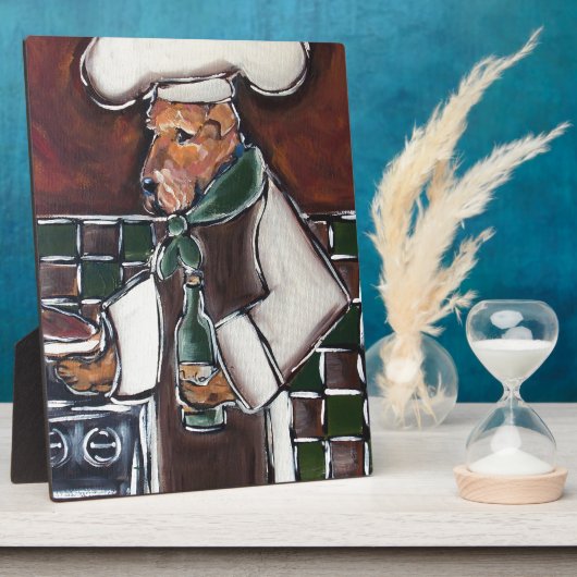 Plaque Photo Chef Airedale (Côté)