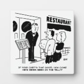 Plaque Photo Chef au restaurant Pas à la télévision Drôle (Devant)