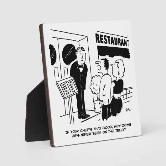 Plaque Photo Chef au restaurant Pas à la télévision Drôle (Recto)