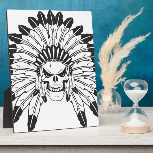 Plaque Photo Chef du crâne indien (Côté)