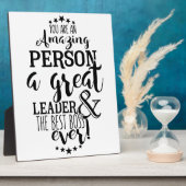 Plaque Photo chef patron merci (Côté)