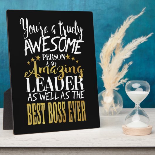 Plaque Photo chef patron merci (Côté)