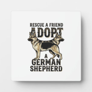 Plaque Photo Chemise d'adoption de Berger Allemand Chien de Sau