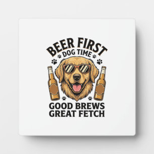 Plaque Photo Chemise de bière Retriever doré Funny Dog Lover Vi