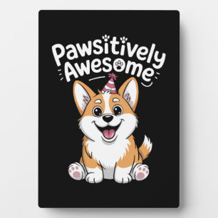 Plaque Photo Chemise de Chien d'Anniversaire Corgi, d'une grand