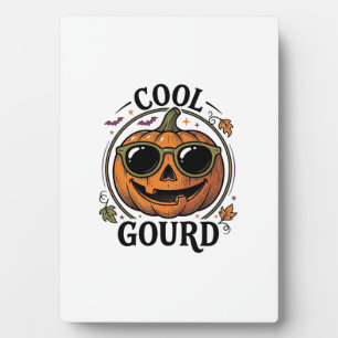 Plaque Photo Chemise de citrouille cool gravée vintage Hallowee