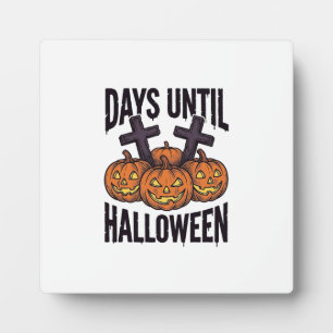 Plaque Photo Chemise de compte à rebours d'Halloween Dessin de