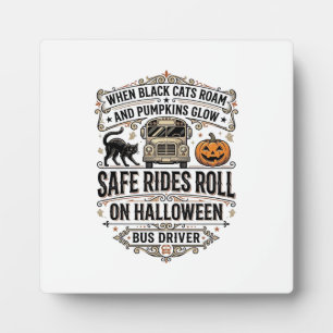 Plaque Photo Chemise de Conducteur d'Autobus Halloween Gravure
