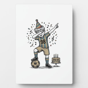 Plaque Photo Chemise de garçon de football d'anniversaire Dab G
