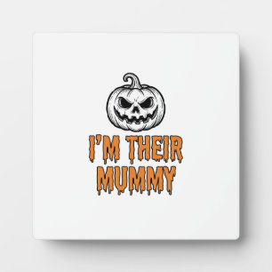Plaque Photo Chemise de gravure vintage de citrouille de momie