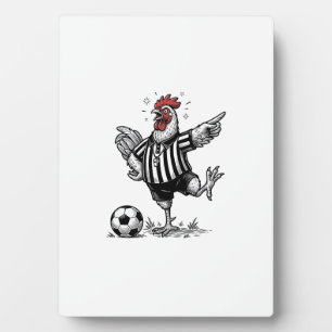 Plaque Photo Chemise de gravure vintage de football de poulet d