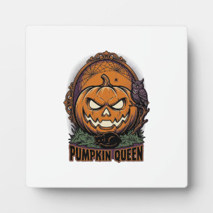 Plaque Photo Chemise de la Reine Citrouille Halloween Vintage J